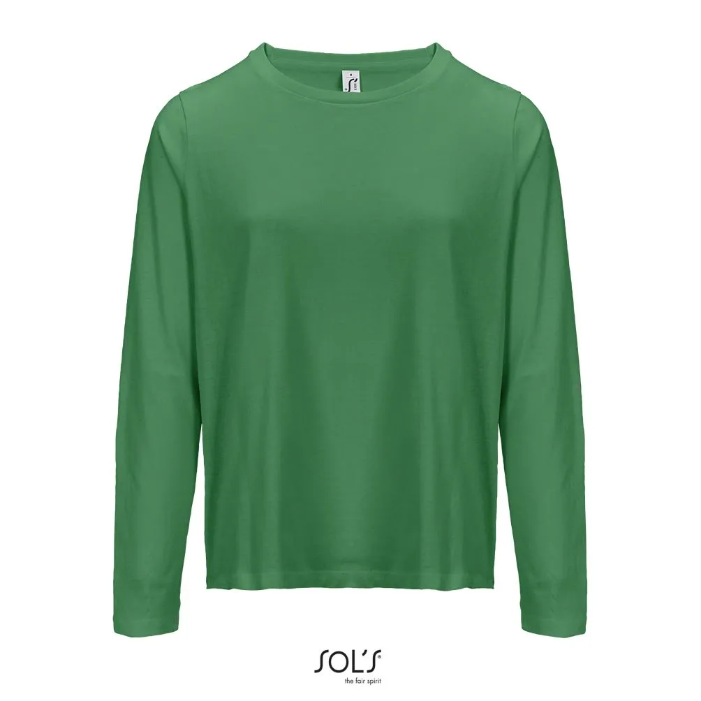 Camiseta Mujer Cuello Redondo Manga Larga SOL'S MONARCH WOMEN VERDE PRADERA