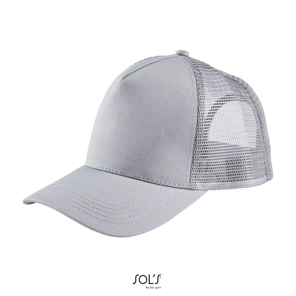 Gorra De Malla De 5 Paneles SOL'S BLINK Gris puro