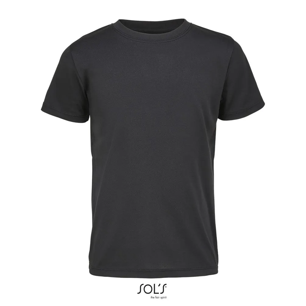 Camiseta Deportiva Para Niños SOL'S SPRINT KIDS NEGRO