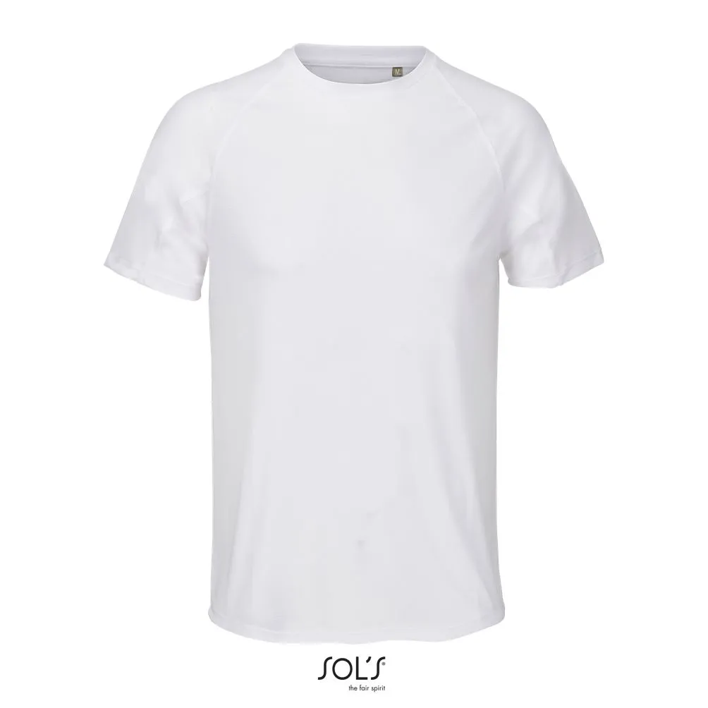 Camiseta Manga Raglán SOL'S VORTEX BLANCO