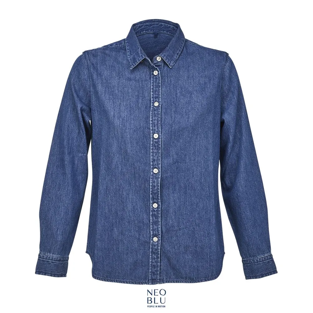 Camisa Denim De Gama Alta Para Mujer NEOBLU BENNETT WOMEN Lavado Piedra