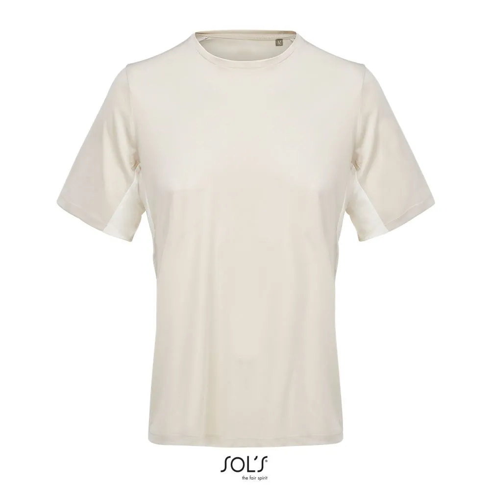 Camiseta Deportiva Unisex SOL'S STORM Lino/Off-White