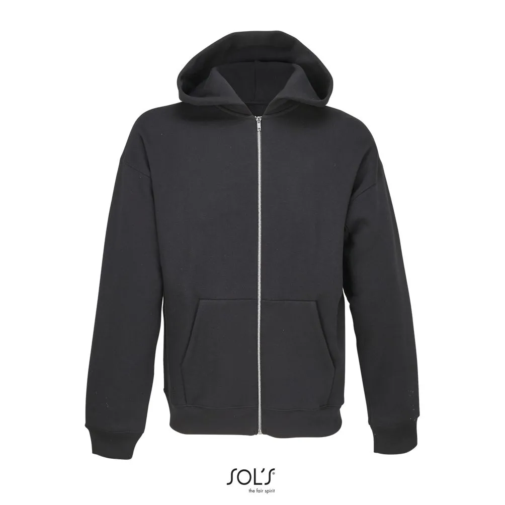 Sudadera Unisex Con Cremallera Y Capucha SOL'S JELO NEGRO