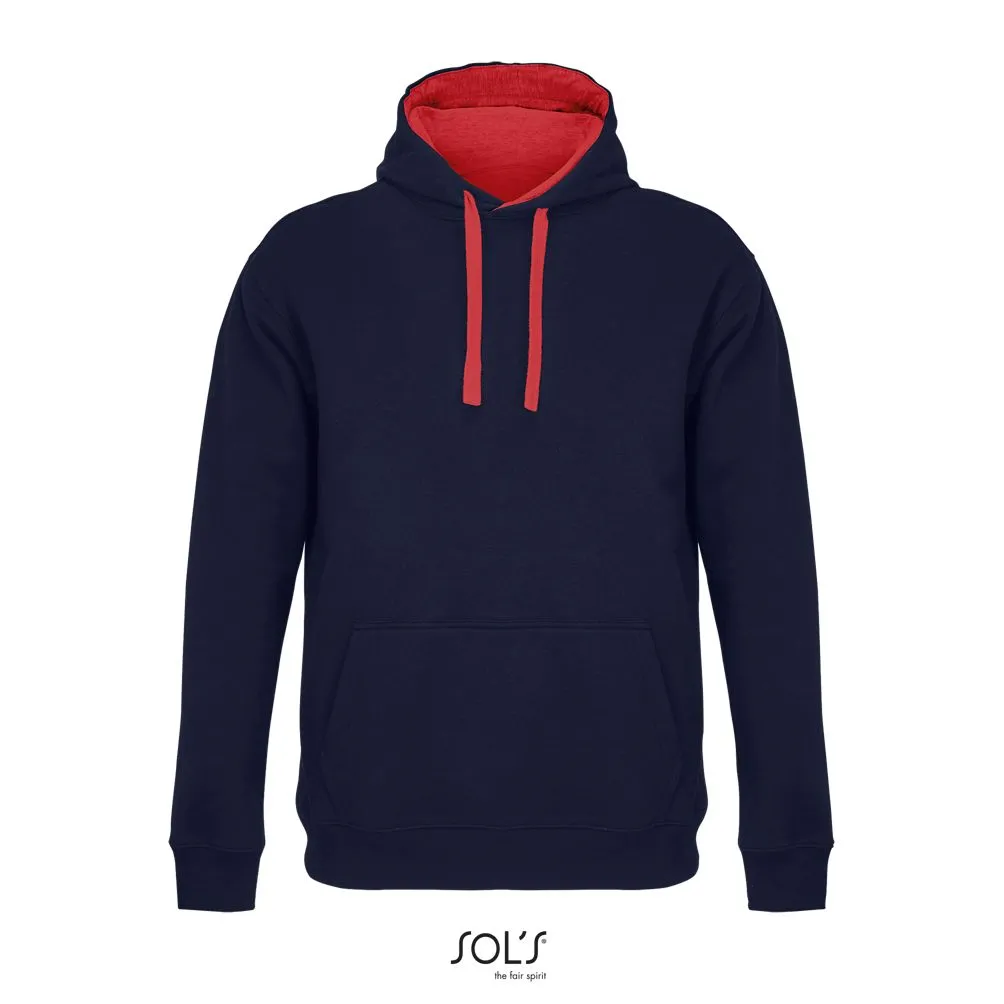 Sudadera Unisex Con Capucha SOL'S CAMERON Azul Marino / Rojo Vivo