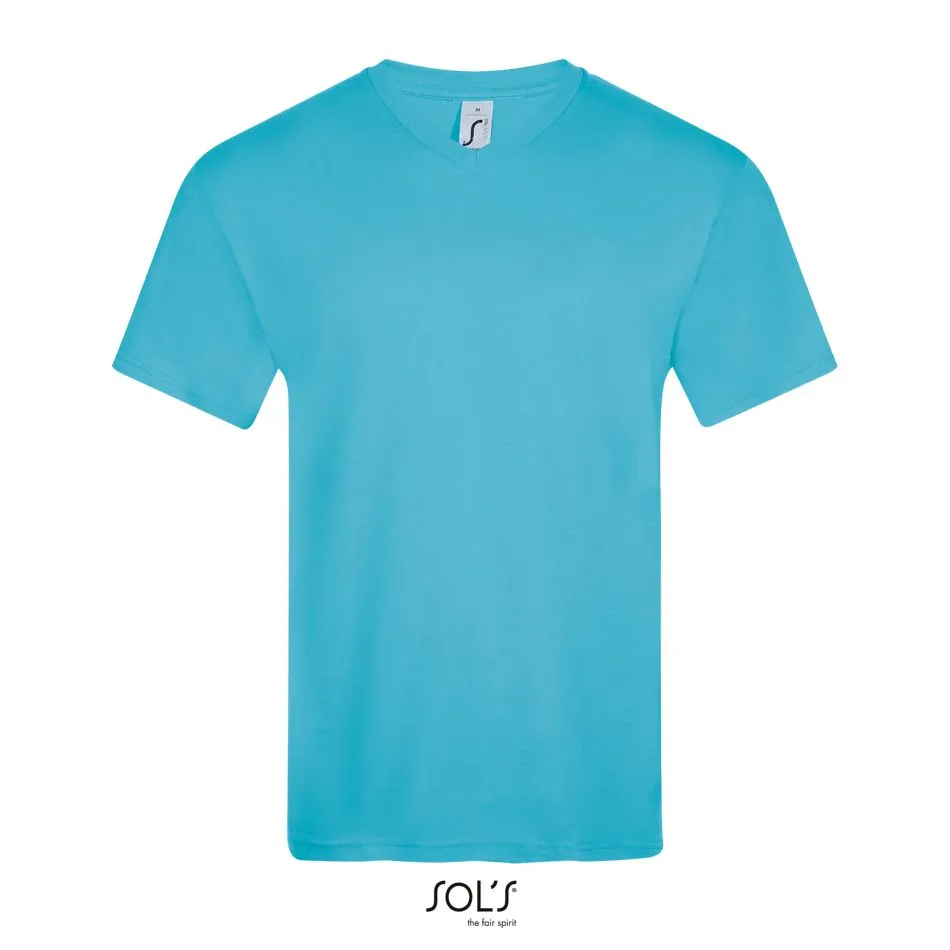 Camiseta Hombre Cuello Pico SOL'S VICTORY AZUL ATOLÓN