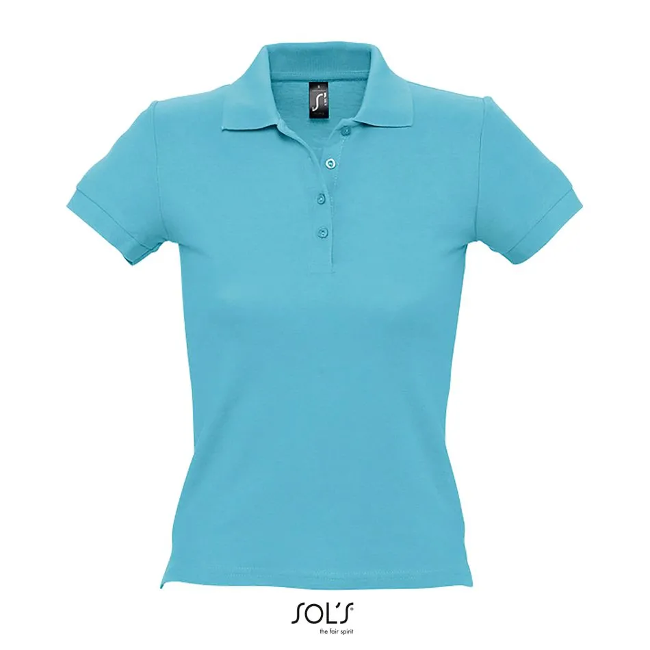 Polo Piqué Mujer SOL'S PEOPLE AZUL ATOLÓN