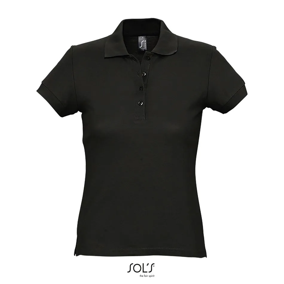 Polo De Manga Corta Para Mujer SOL'S PASSION NEGRO