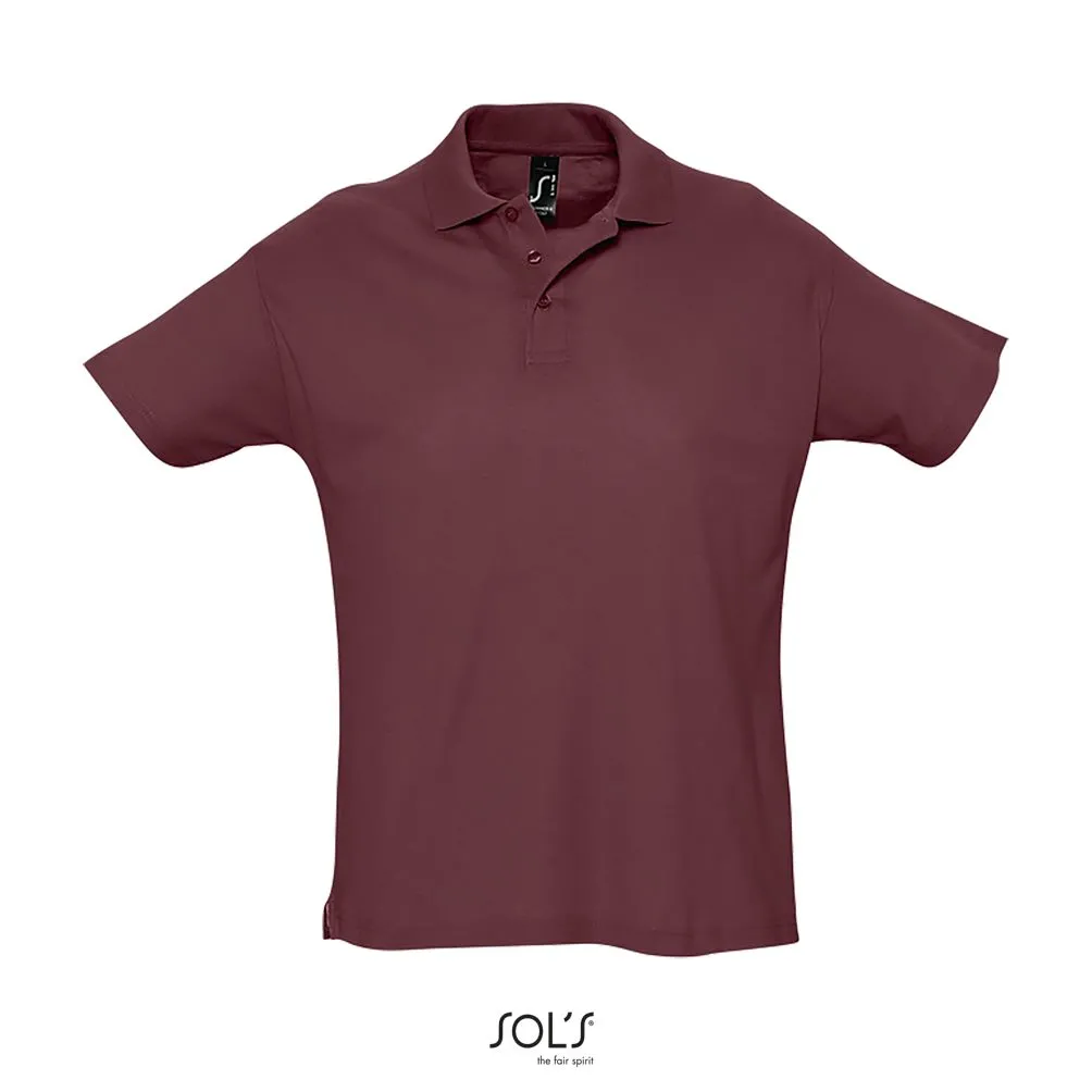 Polo Hombre Manga Corta SOL'S SUMMER II BURDEOS