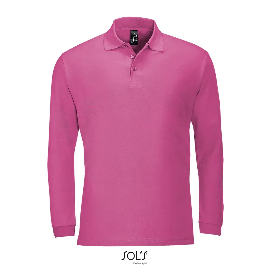Polo Manga Larga Para Hombre SOL'S WINTER II ROSA FLASH