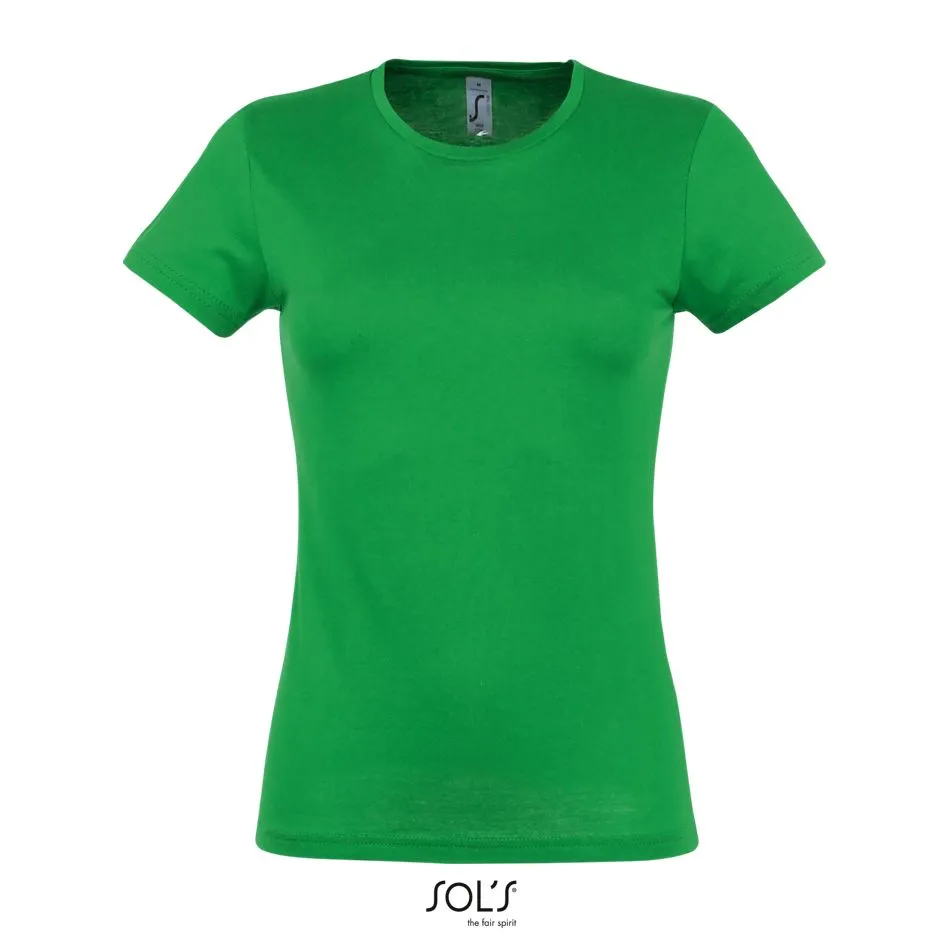 Camiseta Mujer SOL'S MISS VERDE PRADERA