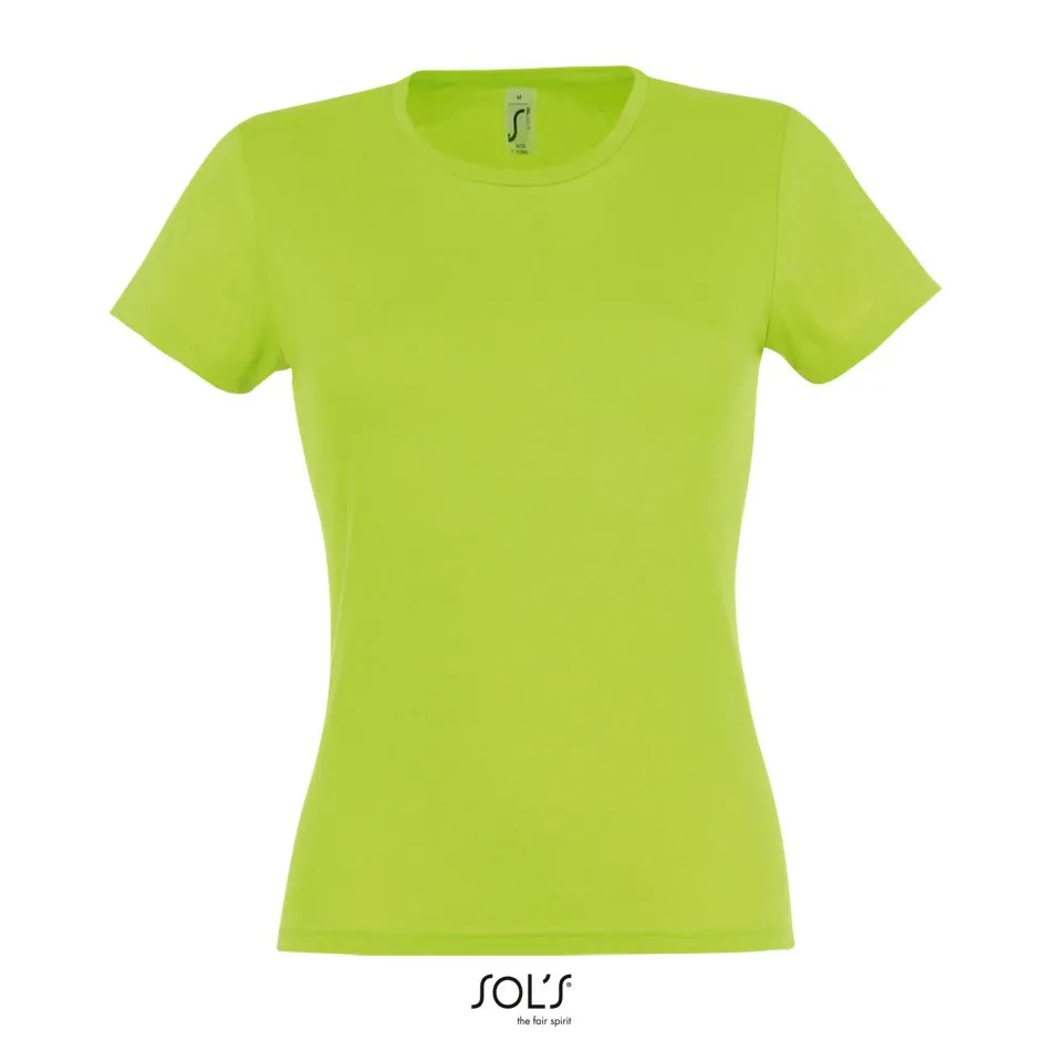 Camiseta Mujer SOL'S MISS VERDE MANZANA