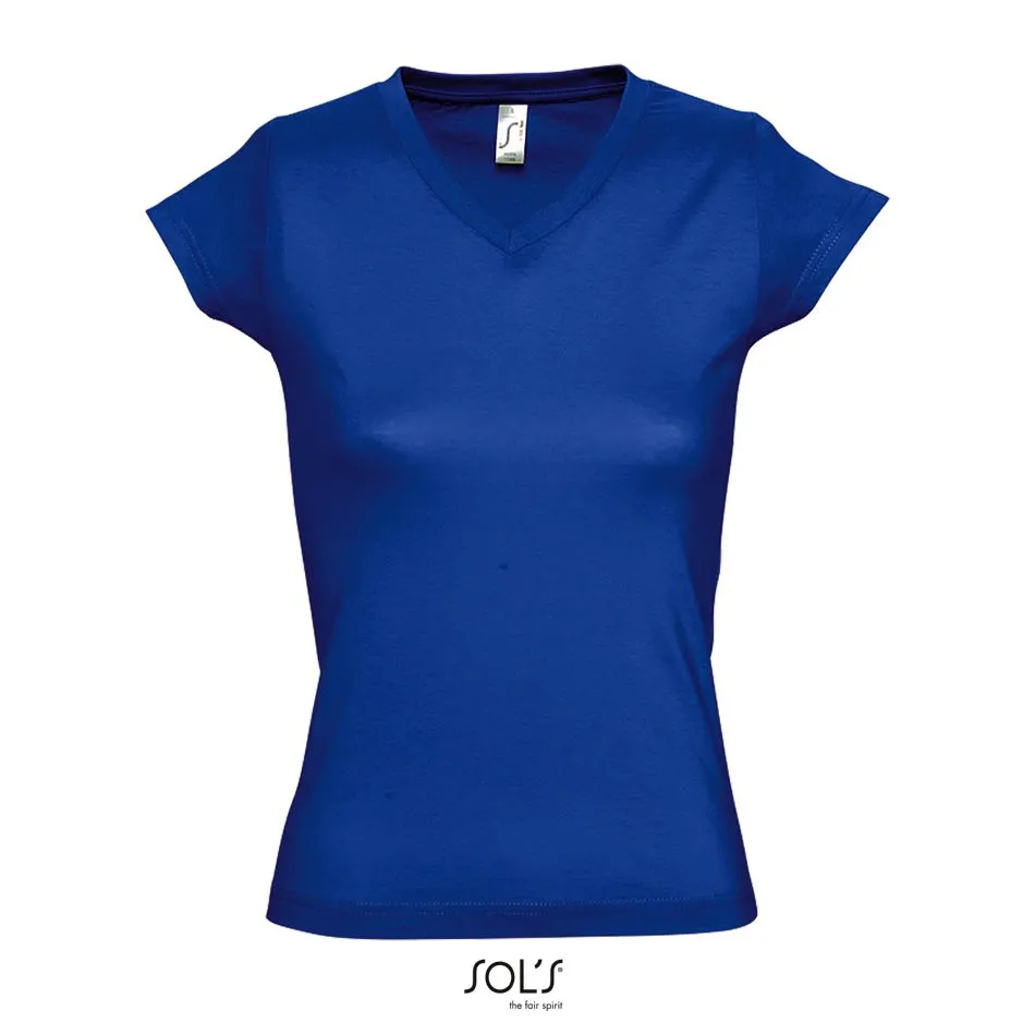 Camiseta Mujer Cuello Pico SOL'S MOON AZUL ROYAL