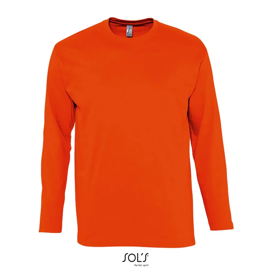 Camiseta Hombre Cuello Redondo Manga Larga SOL'S MONARCH NARANJA