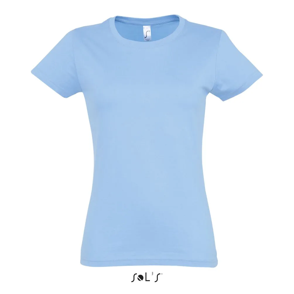 Camiseta Mujer Cuello Redondo SOL'S IMPERIAL WOMEN AZUL CIELO