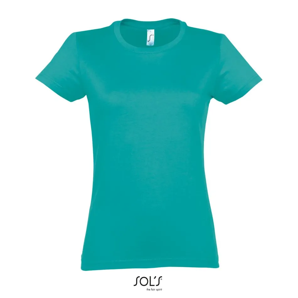 Camiseta Mujer Cuello Redondo SOL'S IMPERIAL WOMEN Azul caribeño