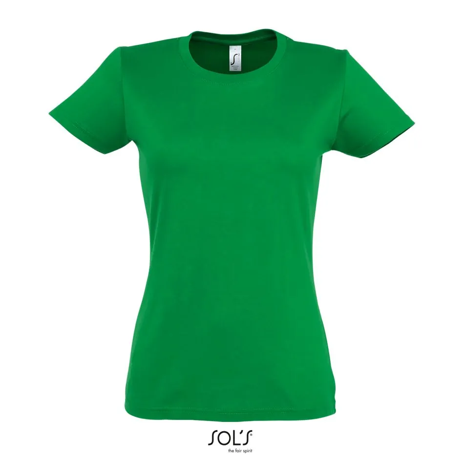 Camiseta Mujer Cuello Redondo SOL'S IMPERIAL WOMEN VERDE PRADERA