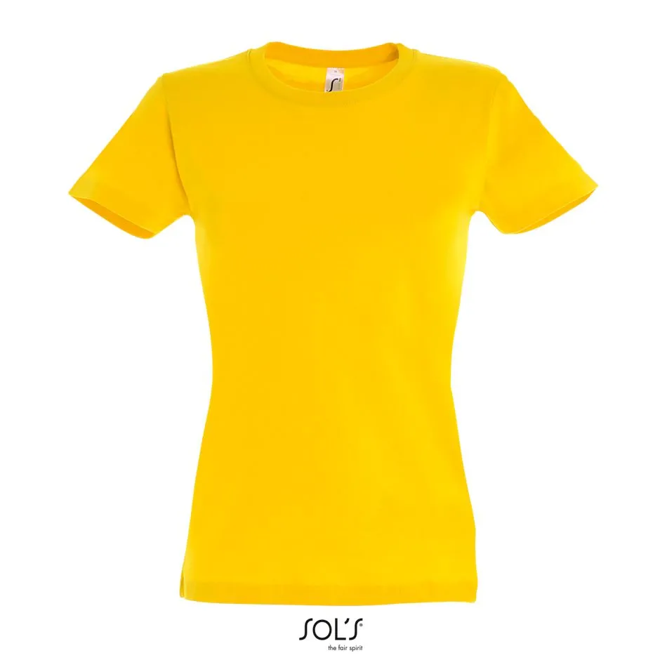 Camiseta Mujer Cuello Redondo SOL'S IMPERIAL WOMEN AMARILLO