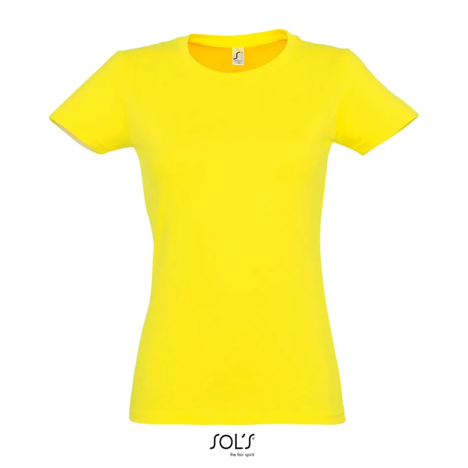 Camiseta Mujer Cuello Redondo SOL'S IMPERIAL WOMEN LIMÓN