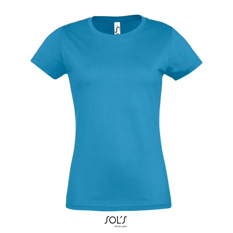 Camiseta Mujer Cuello Redondo SOL'S IMPERIAL WOMEN AQUA