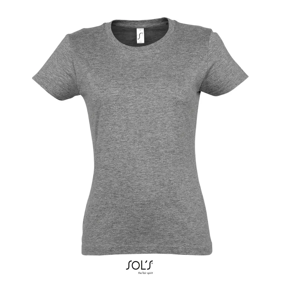 Camiseta Mujer Cuello Redondo SOL'S IMPERIAL WOMEN GRIS MEZCLA