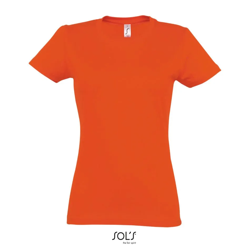 Camiseta Mujer Cuello Redondo SOL'S IMPERIAL WOMEN NARANJA