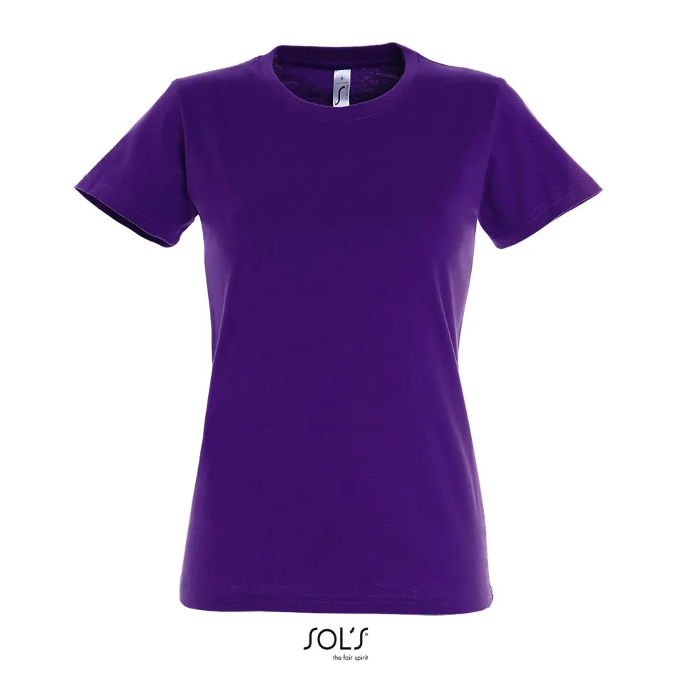 Camiseta Mujer Cuello Redondo SOL'S IMPERIAL WOMEN MORADO OSCURO