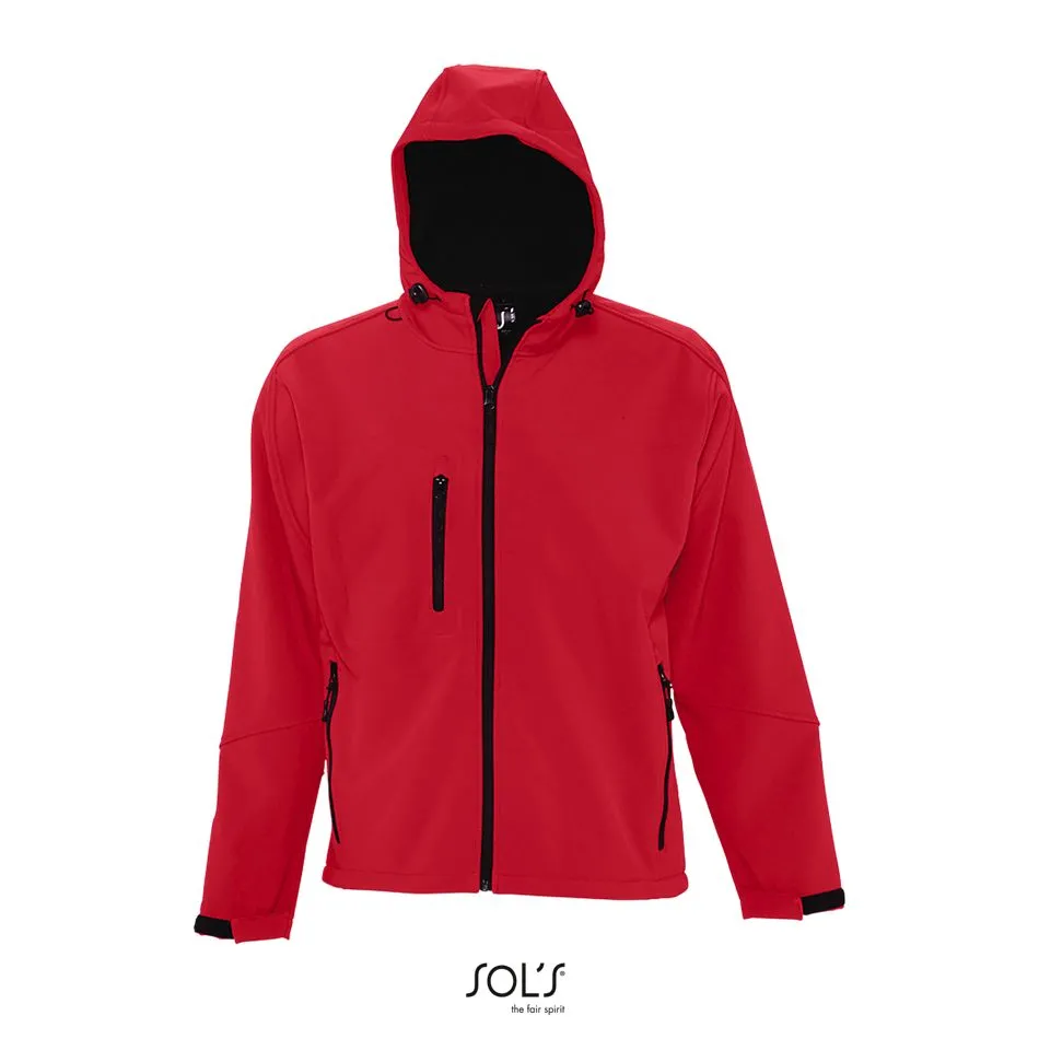Softshell Con Capucha Para Hombre SOL'S REPLAY MEN ROJO CHILI