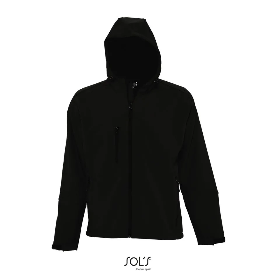 Softshell Con Capucha Para Hombre SOL'S REPLAY MEN NEGRO