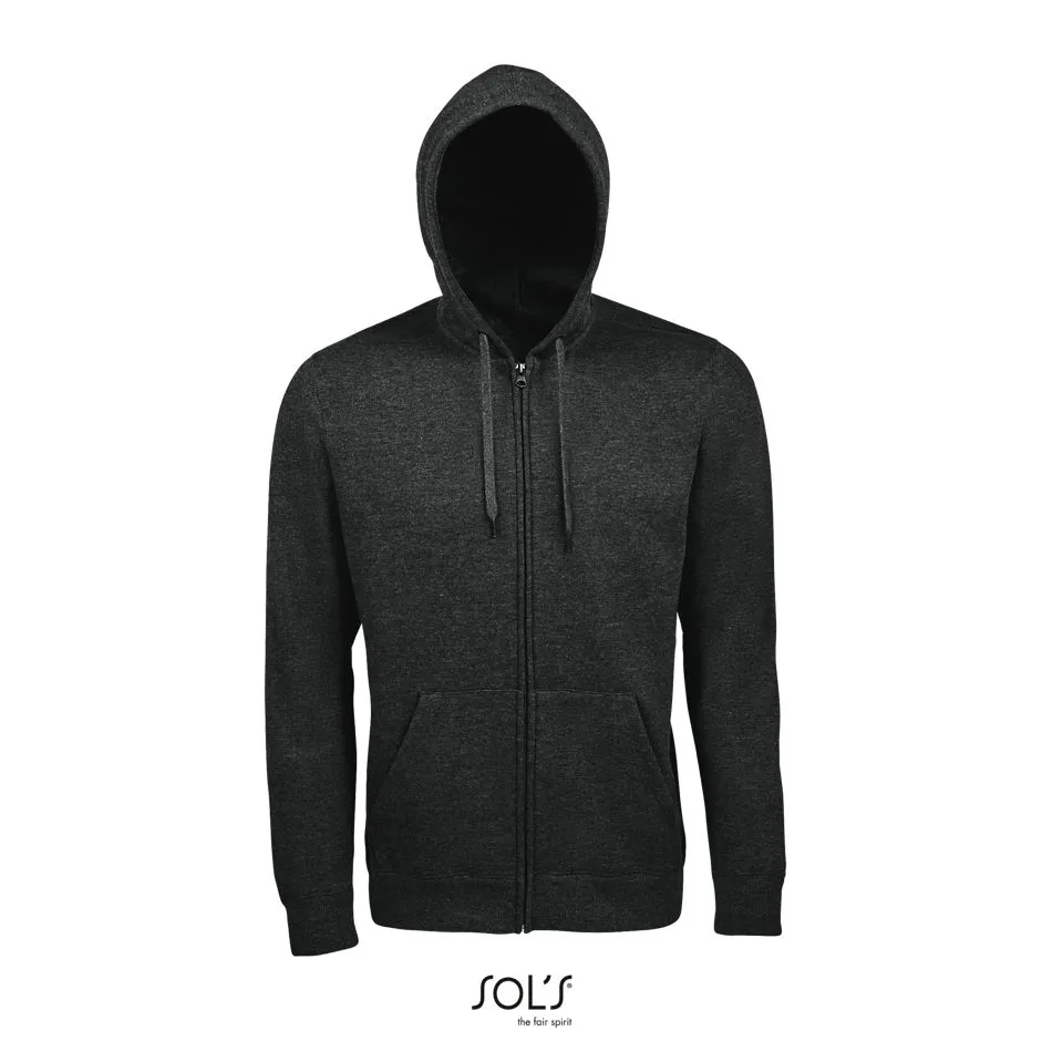 Chaqueta De Hombre Con Capucha SOL'S SEVEN MEN Antracita mezcla