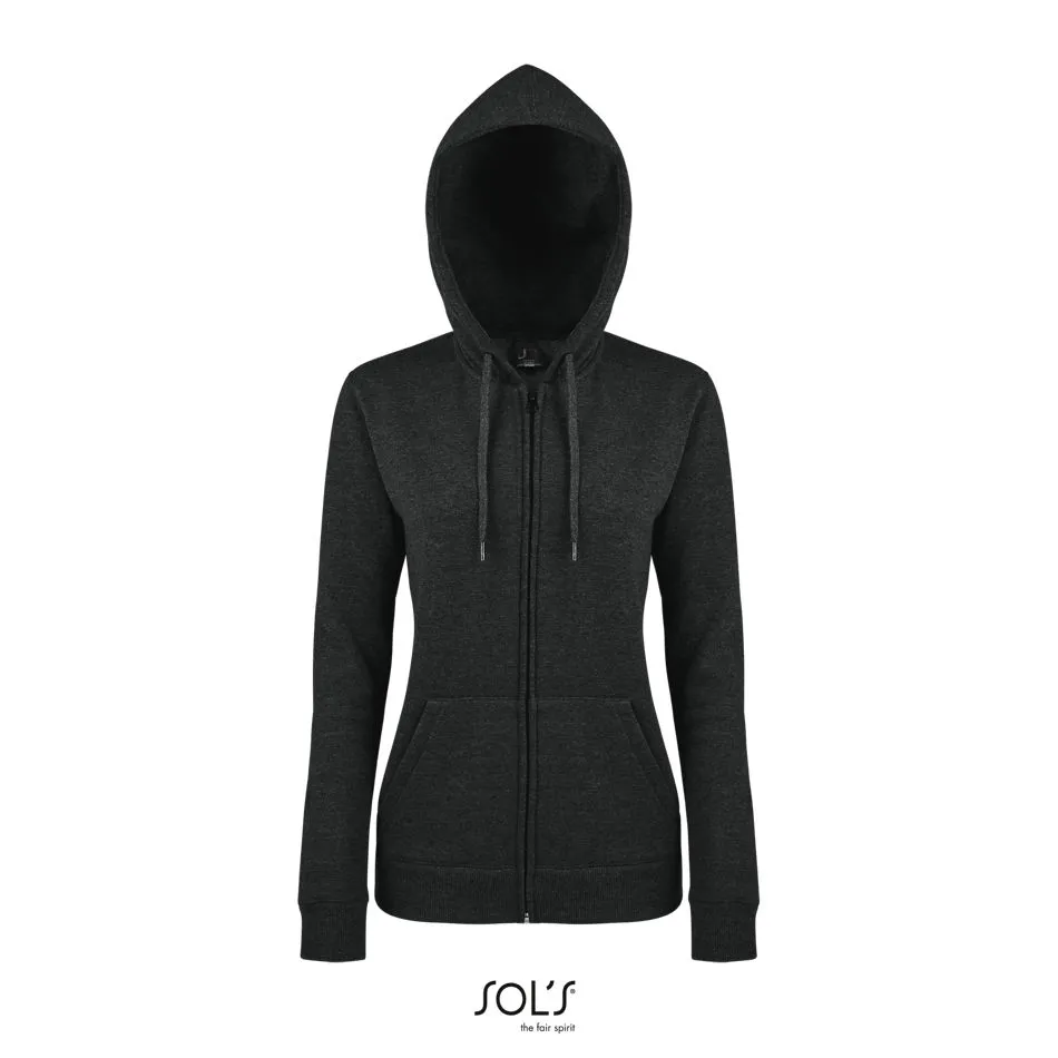 Chaqueta De Mujer Con Capucha SOL'S SEVEN WOMEN Antracita mezcla