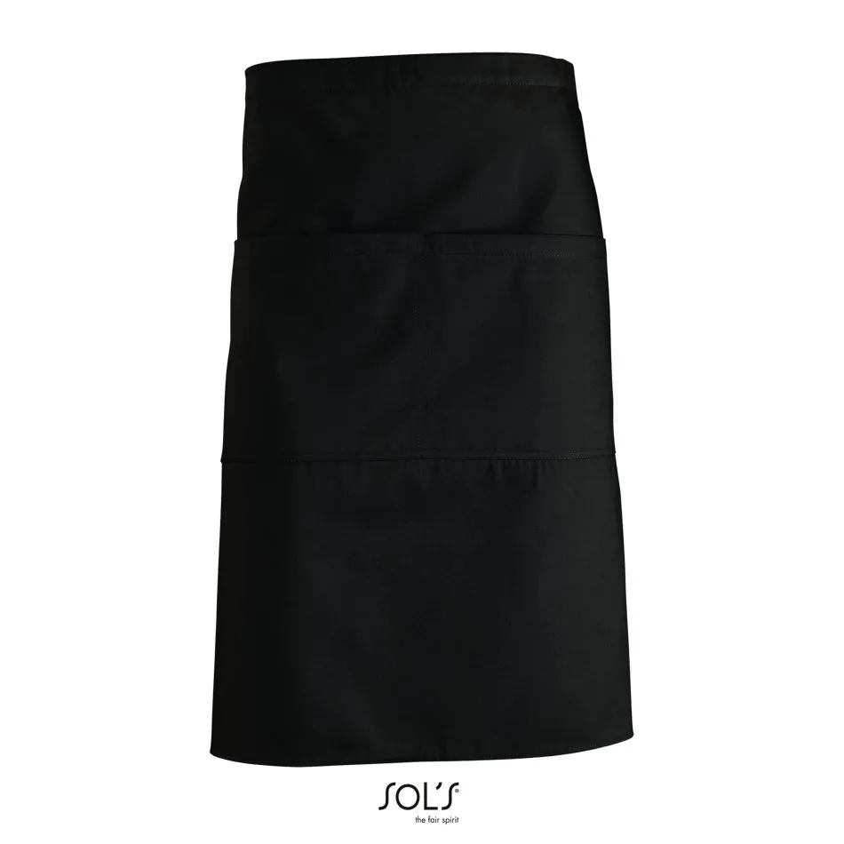 Delantal Medio Con 2 Bolsillos SOL'S GREENWICH NEGRO