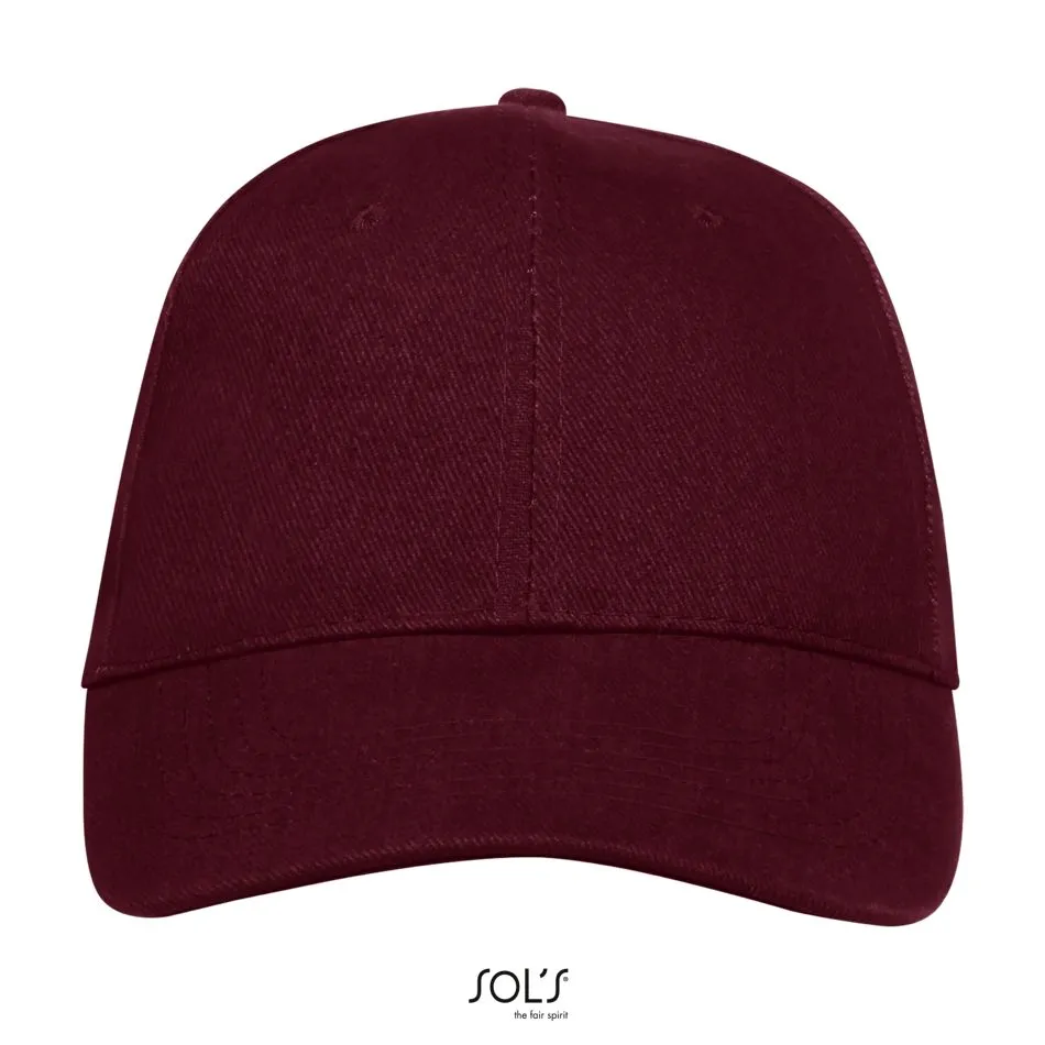 Gorra 6 Paneles SOL'S BUFFALO BURDEOS