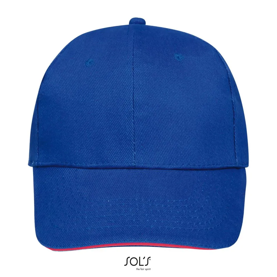 Gorra 6 Paneles SOL'S BUFFALO Azul royal / Neón coral