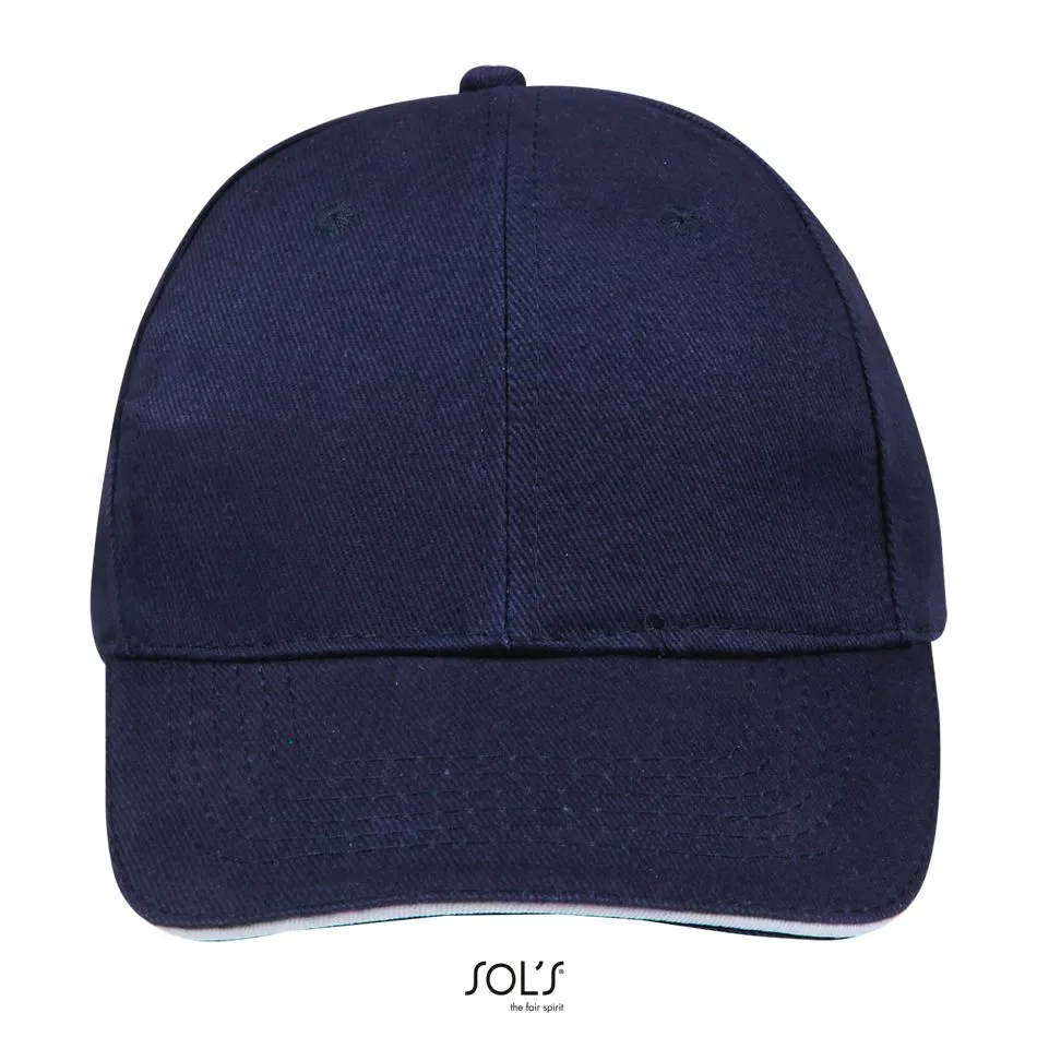 Gorra 6 Paneles SOL'S BUFFALO FRENCH MARINO / BLANCO