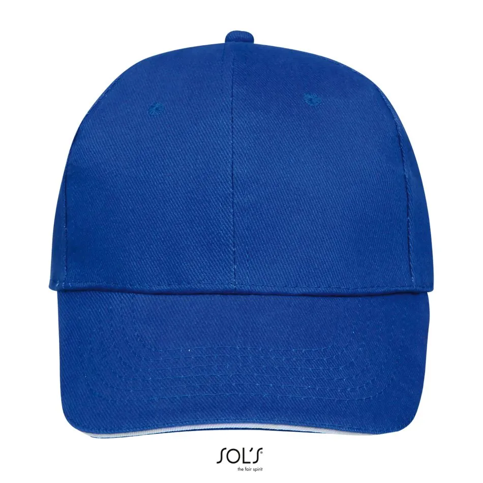 Gorra 6 Paneles SOL'S BUFFALO AZUL ROYAL / BLANCO