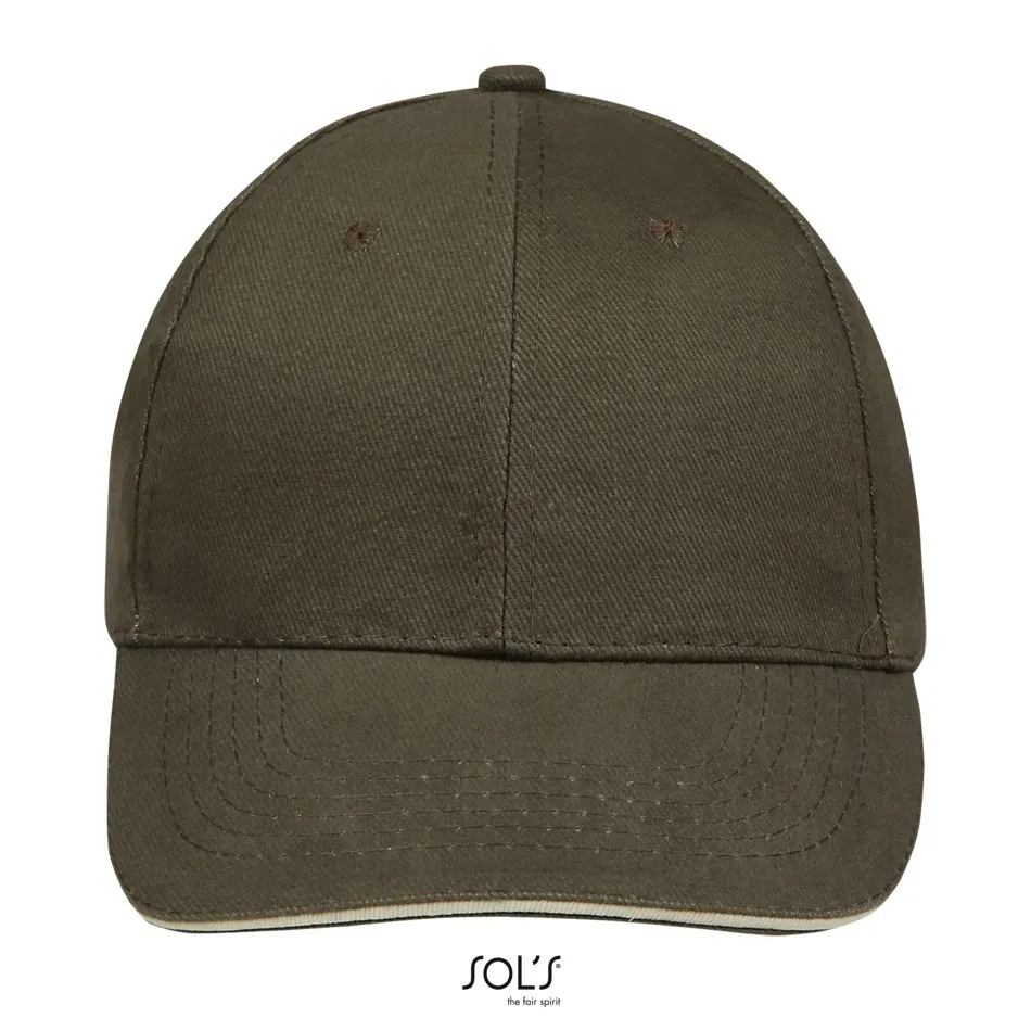 Gorra 6 Paneles SOL'S BUFFALO Army Beig