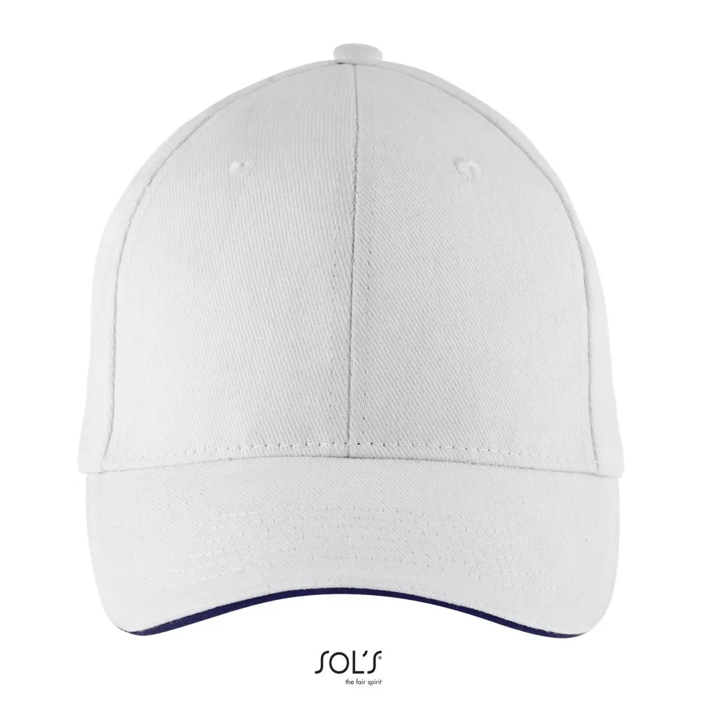 Gorra 6 Paneles SOL'S BUFFALO BLANCO / FRENCH MARINO