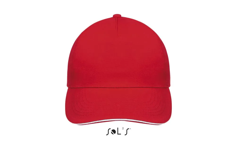 Gorra 5 Paneles SOL'S SUNNY ROJO / BLANCO