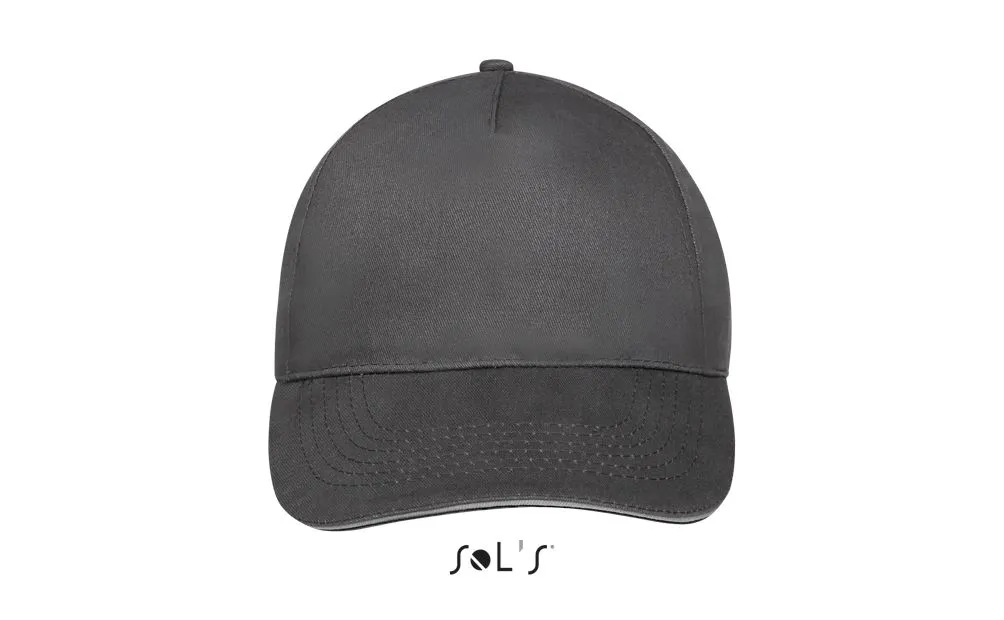 Gorra 5 Paneles SOL'S SUNNY GRIS OSCURO / GRIS CLARO