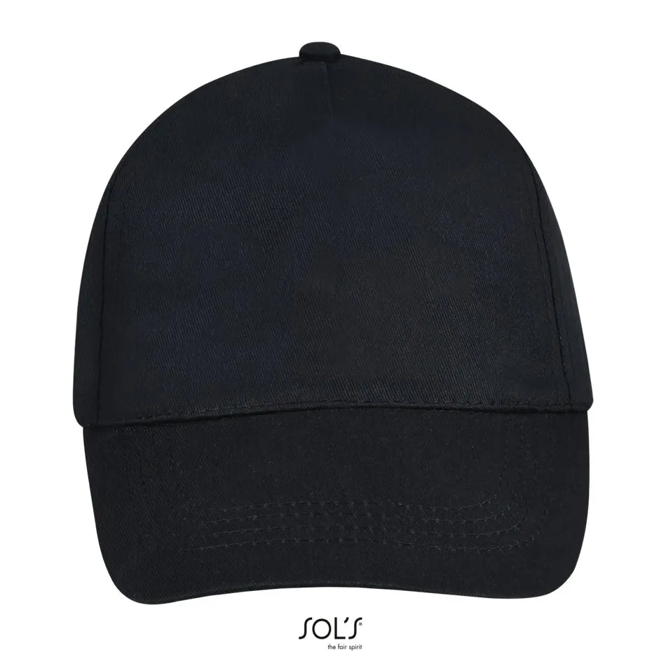 Gorra De 5 Paneles SOL'S BUZZ NEGRO