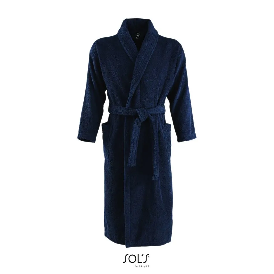 Albornoz De Baño Con Cuello Kimono SOL'S PALACE FRENCH MARINO