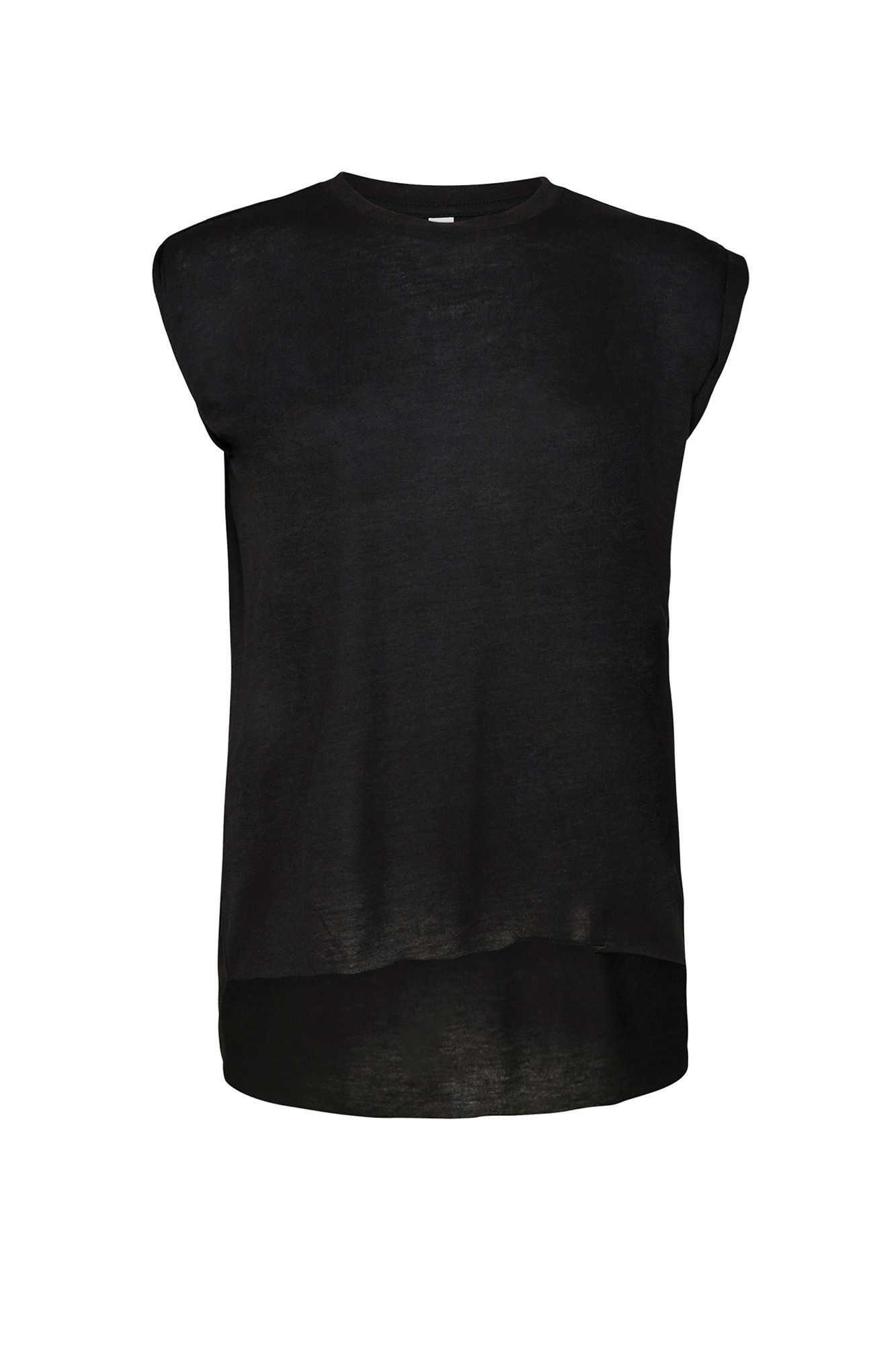  Bella + Canvas Camiseta Flowy manga vuelta mujer