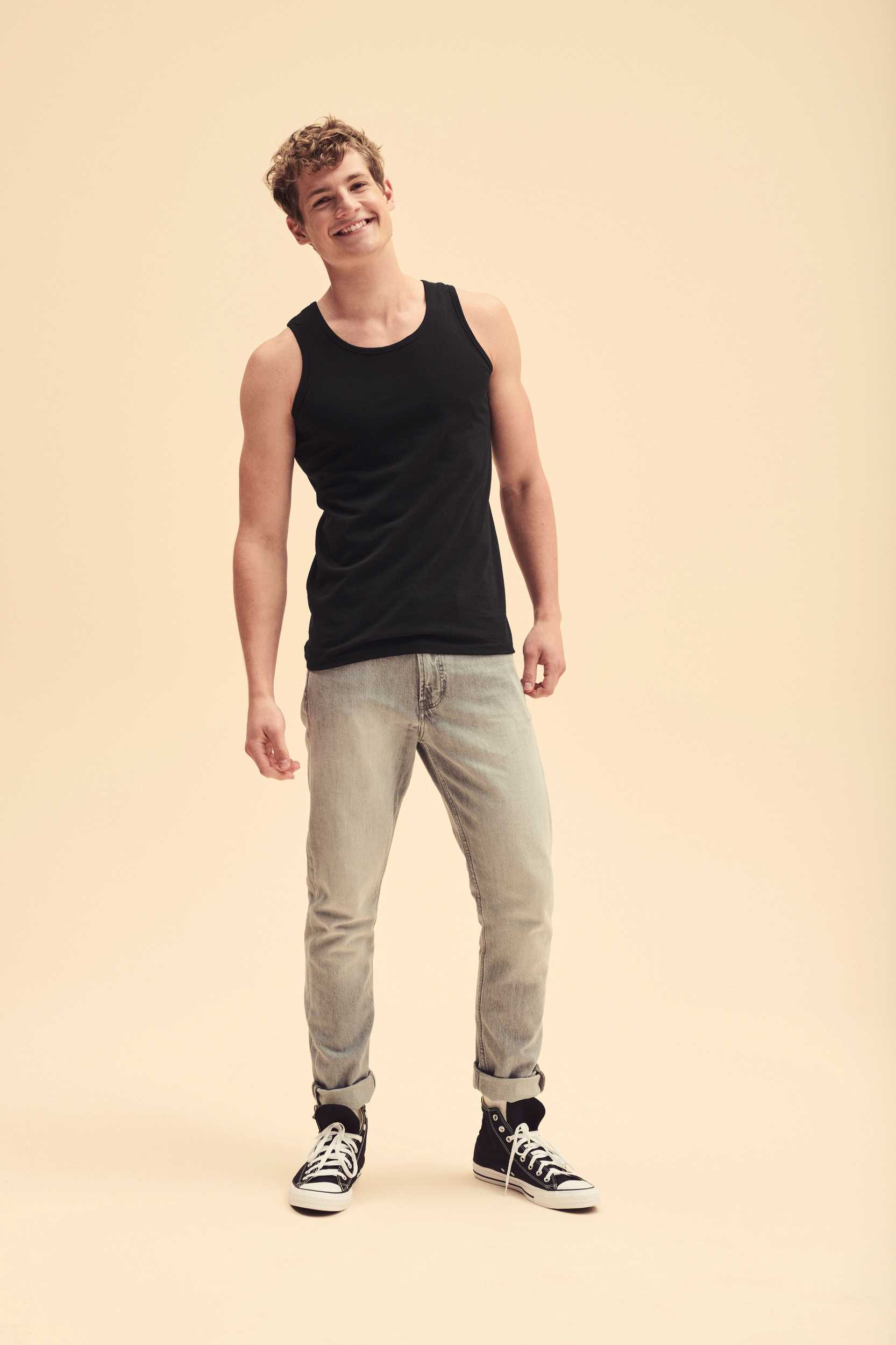  Fruit of the Loom Camiseta Valueweight sin mangas hombre (61-098-0)