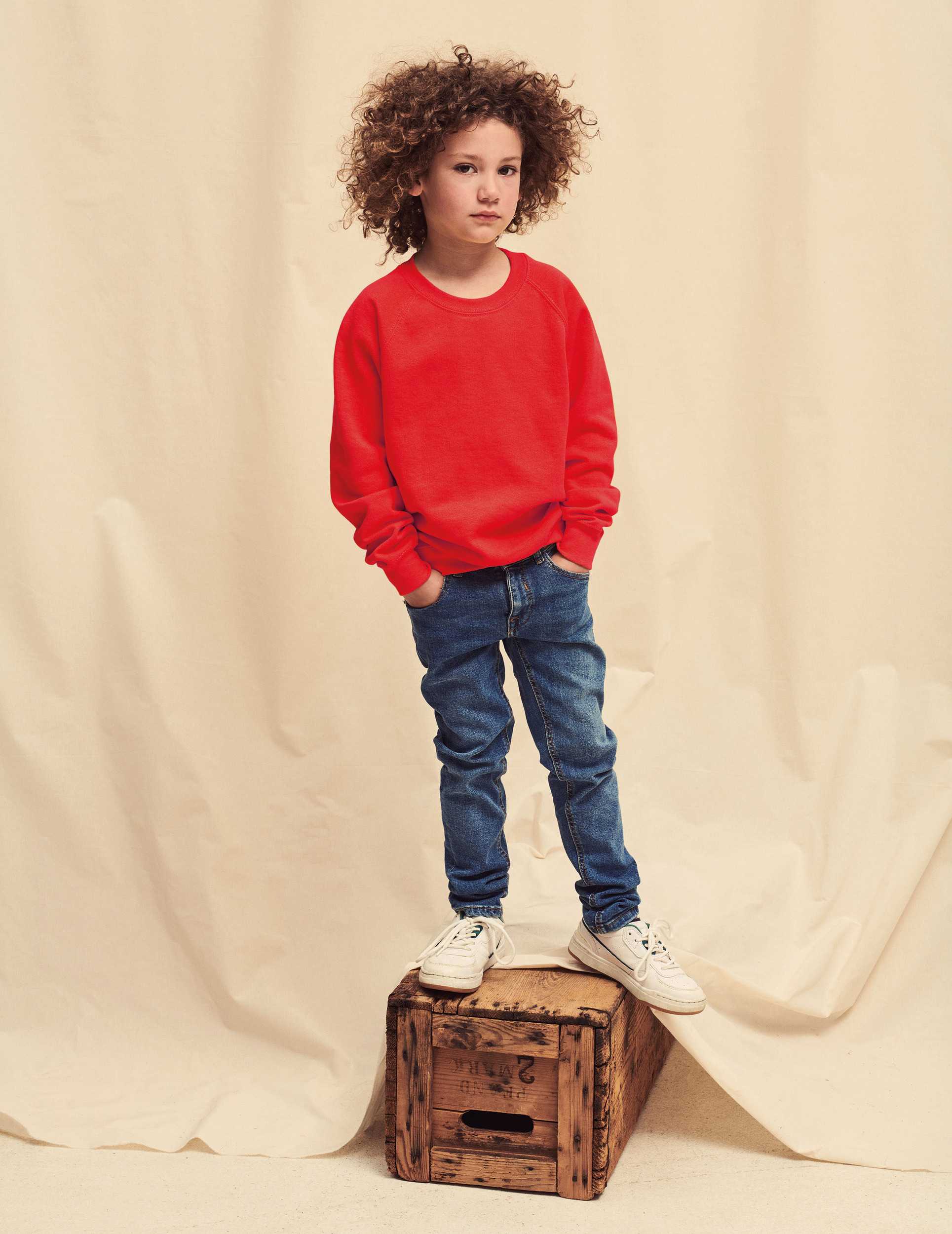  Fruit of the Loom Sudadera manga raglán niños (62-039-0)