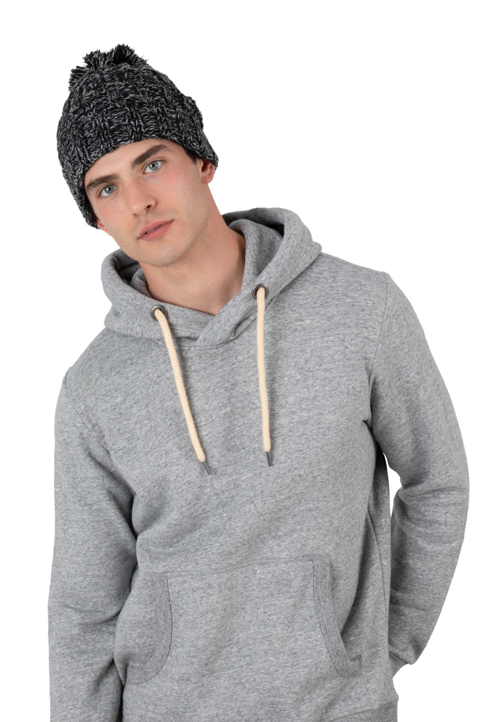  K-up Gorro con pompón y dobladillo