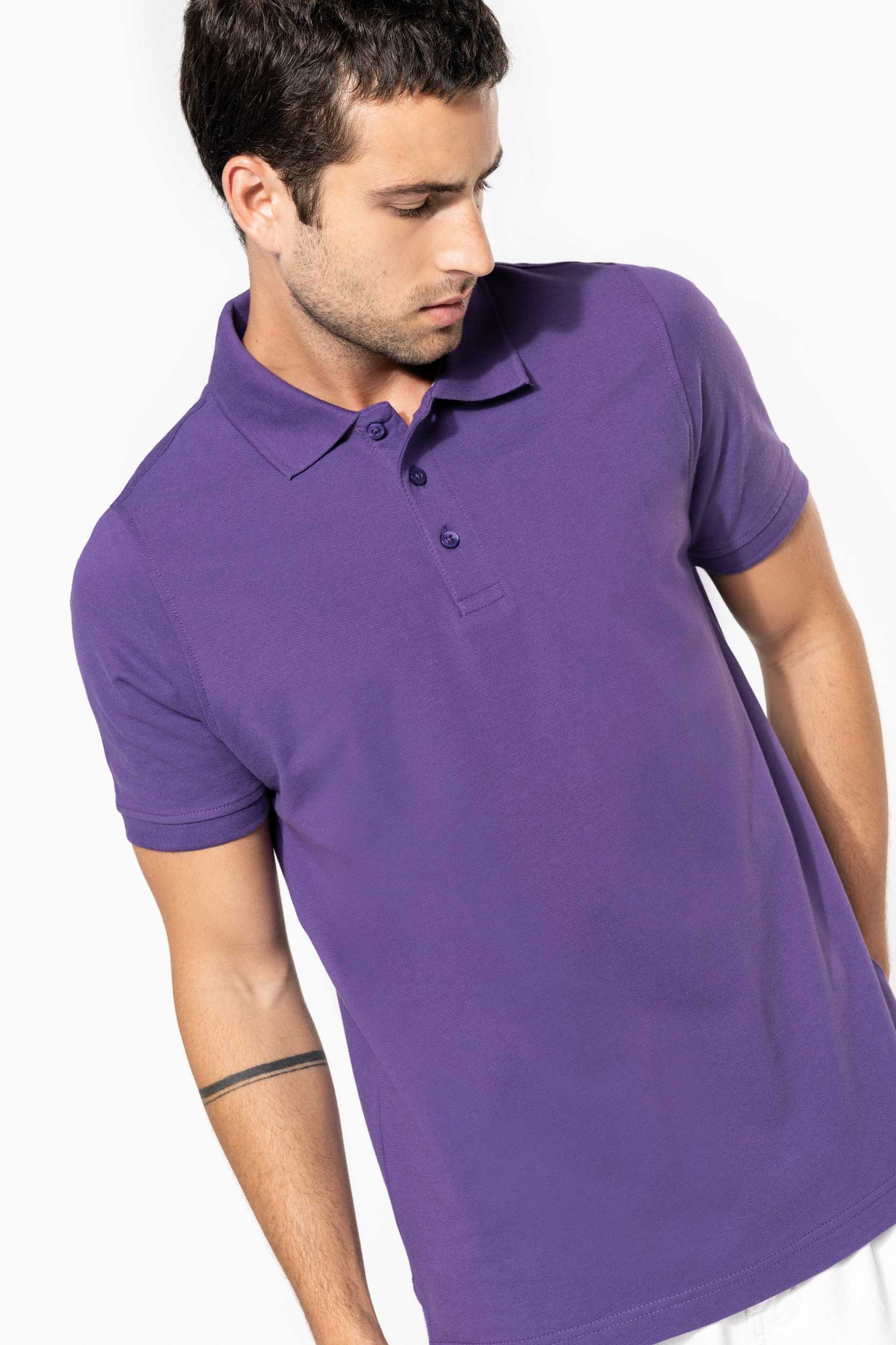Polo de punto piqué manga corta hombre