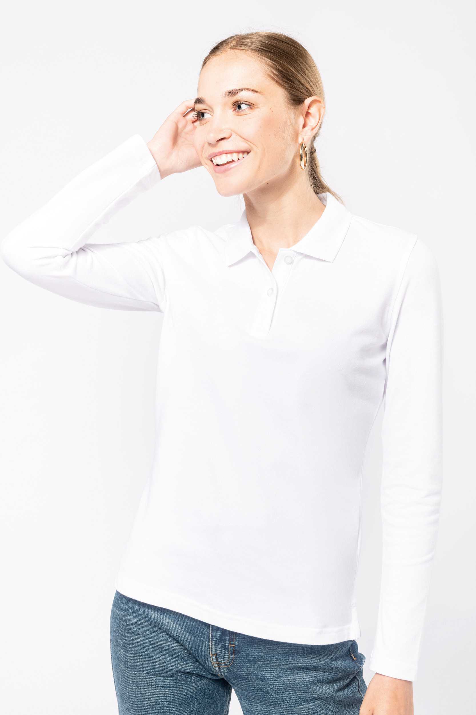  Kariban Polo manga mujer