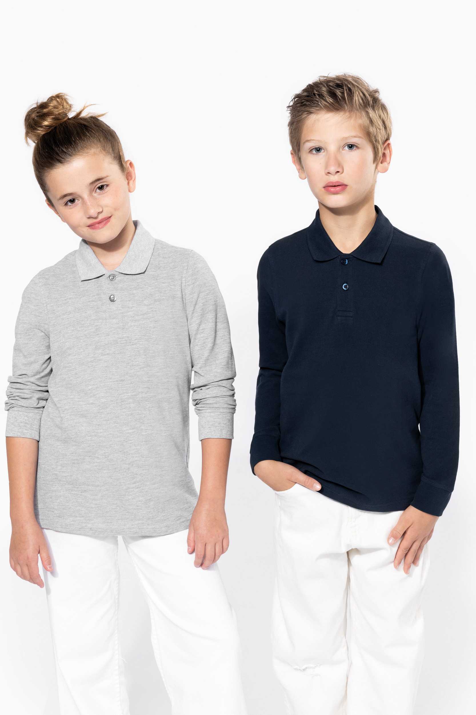  Kariban Polo manga larga infantil