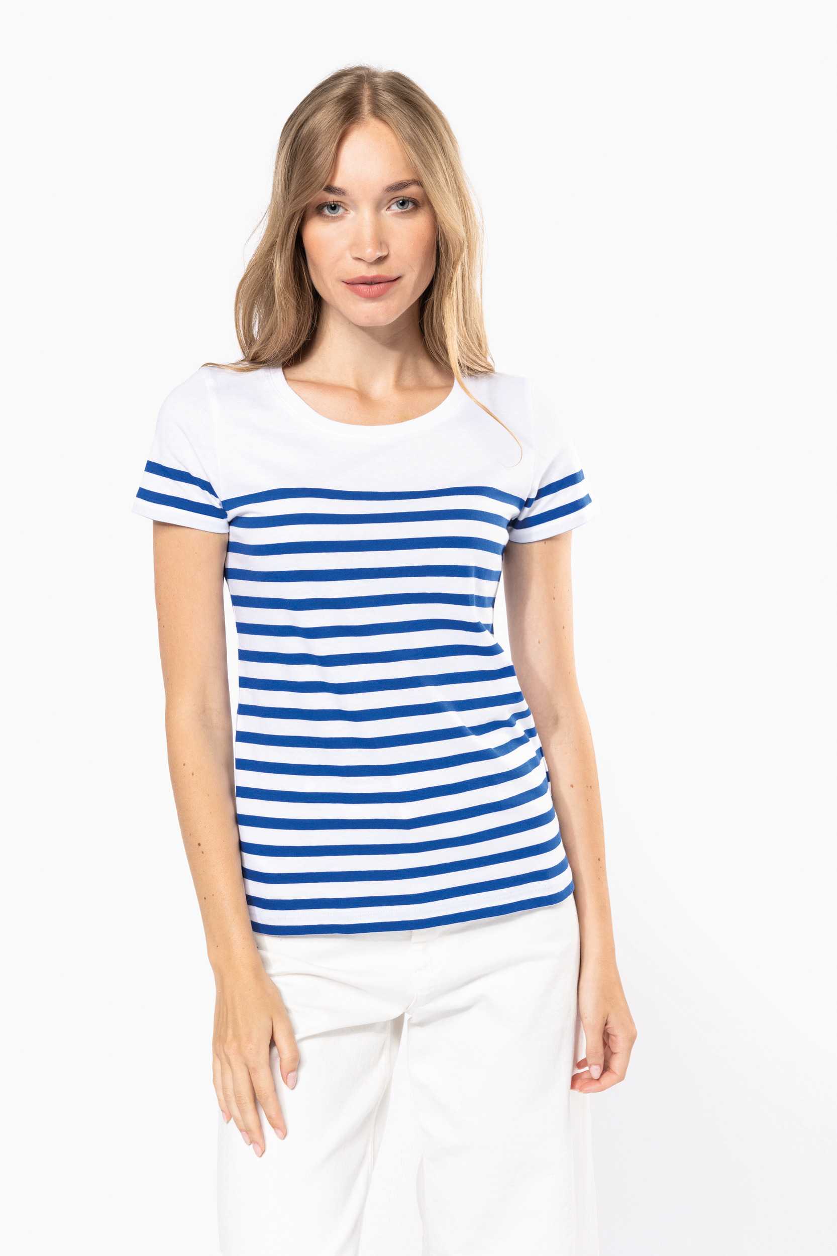  Kariban Camiseta marinera algodón orgánico mujer