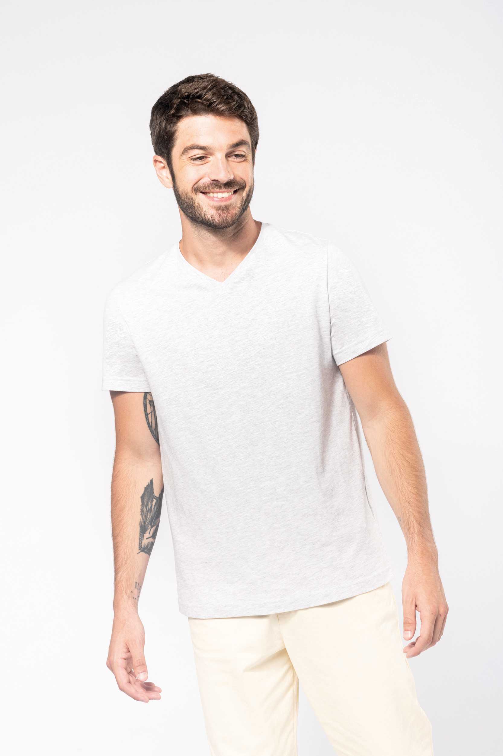  Kariban Camiseta de manga corta y cuello de pico